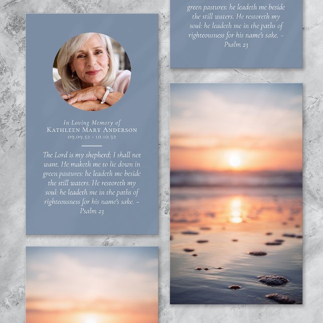 Tarjeta de oración Sunset Ocean Memorial (Subido por el creador)
