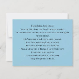 Tarjeta de oración "Una plegaria por la paz"