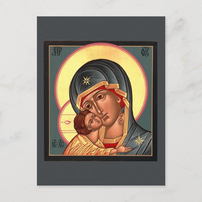 Tarjeta de oración Vladimir Madre de Dios (Anverso)