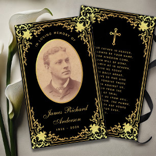Tarjeta de oraciones conmemorativas del funeral de