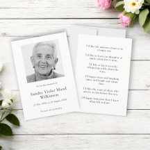 Tarjeta de oraciones conmemorativas minimalistas d
