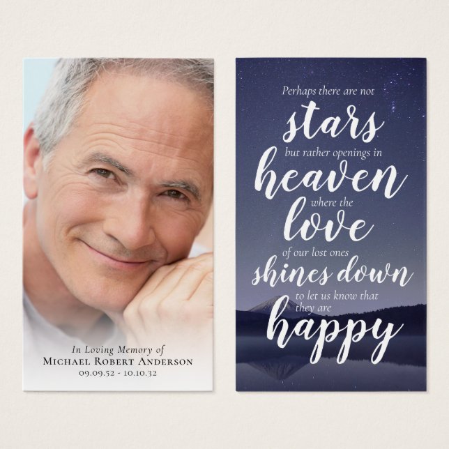 Tarjeta de oraciones de citas conmemorativas (Anverso y reverso)