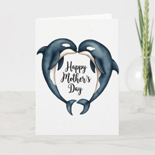 Tarjeta de Orca del Día de la Madre Dulce