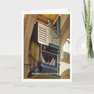 tarjeta de órgano de la catedral de Blackburn (ver