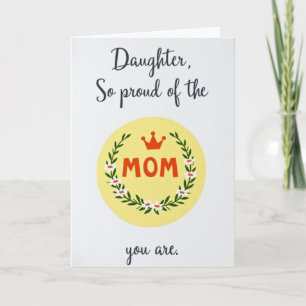 Tarjeta de Orgullo de Mamá Radiante