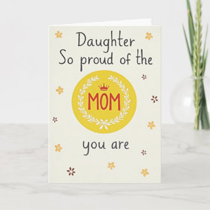 Tarjeta de Orgullo del Día de las Madres Floral