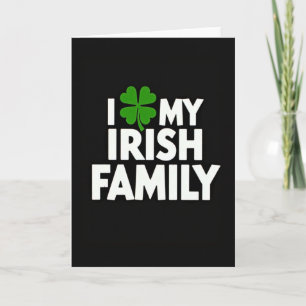 Tarjeta de Orgullo y Amor de la Familia Irlandesa