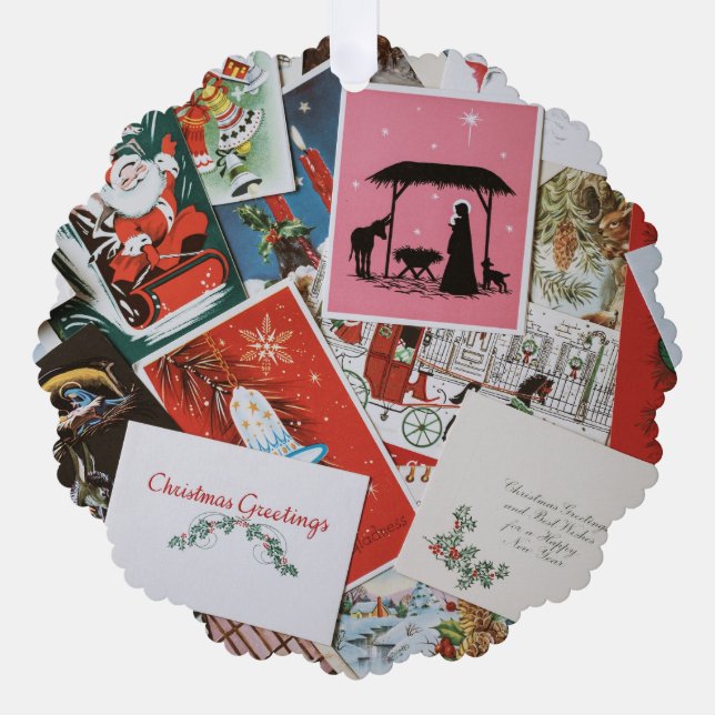 Tarjeta de ornamento de colección de navidades (Anverso)