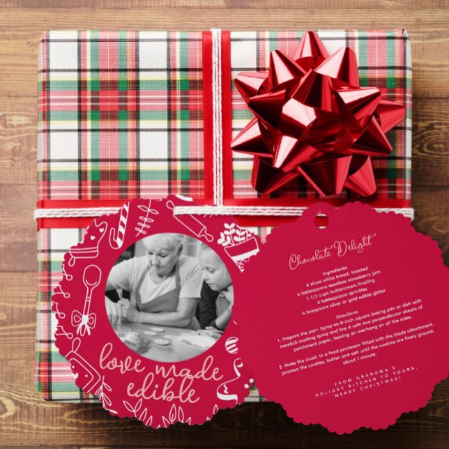 Tarjeta de Ornamento de Feriado Feriado Rojo para  (Subido por el creador)