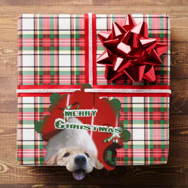 Tarjeta de Ornamento de Navidad de Golden Retrieve (Insitu (Regalo))