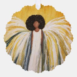 Tarjeta de ornamento de papel Ángel de Guardian
