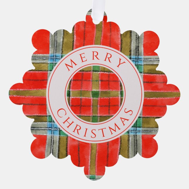 Tarjeta de ornamento de papel de copo de nieve MAC (Anverso)