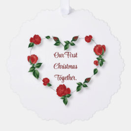 Tarjeta de ornamento de papel de corazón floral