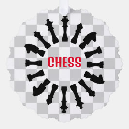 Tarjeta de ornamento de papel de diseño de ajedrez