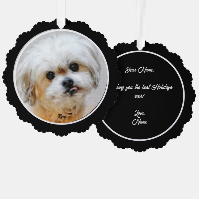 Tarjeta de ornamento de papel de Malshi (Anverso/Reverso)