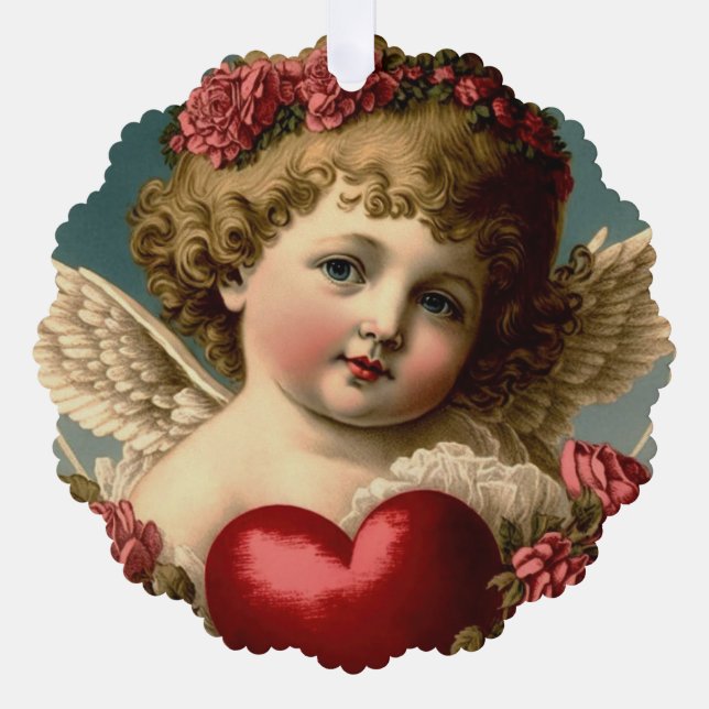 Tarjeta de ornamento de papel de San Valentín (Anverso)
