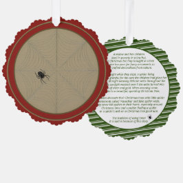 Tarjeta de ornamento de papel de Spider Story para