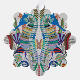 Tarjeta de ornamento de papel para caballitos de m