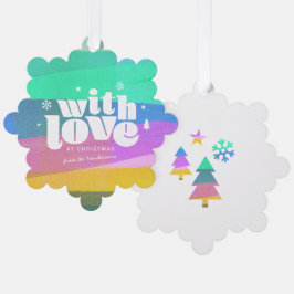 Tarjeta de ornamento de papel para Navidades de ca