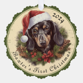 Tarjeta de ornamento de papel para Navidades de Da