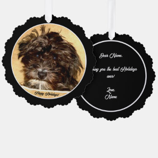 Tarjeta de ornamento de papel Schnoodle