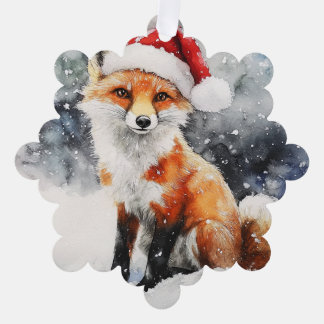Tarjeta de ornamento de papel Woodland Fox