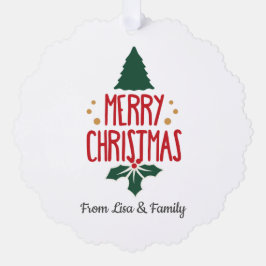 Tarjeta de ornamento de personalizado de Navidades