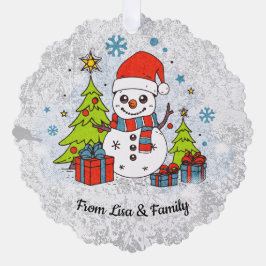 Tarjeta de ornamento de personalizado de Navidades