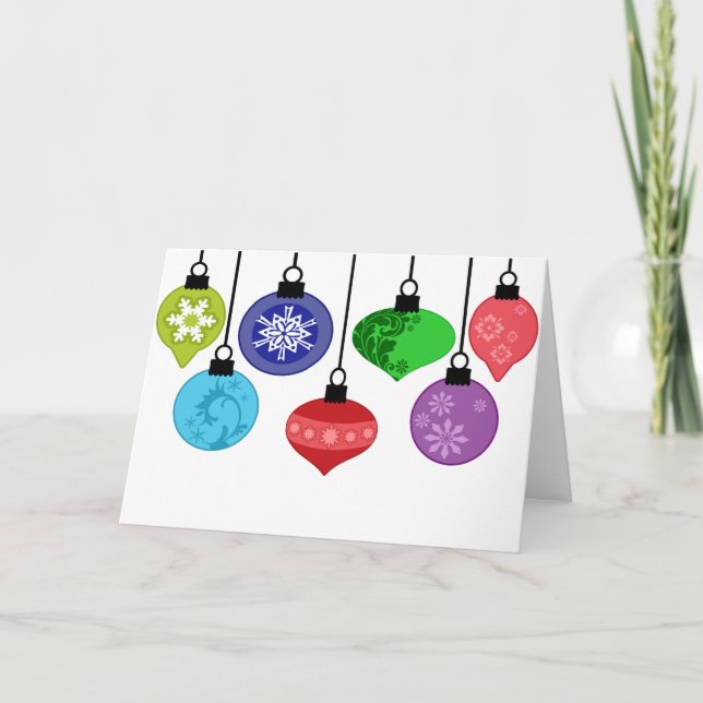 Tarjeta de Ornamentos de Navidad (Anverso)