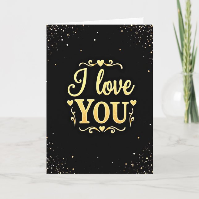 Tarjeta de oro Clásico Te Amo (Anverso)
