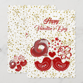 Tarjeta de oro de los día de San Valentín Barrido