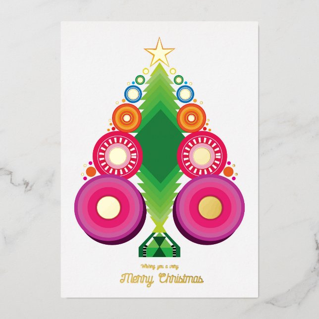 Tarjeta de oro de Relieve metalizado navideño navi (Anverso)