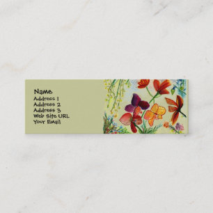 Tarjeta de oro del perfil de la orquídea