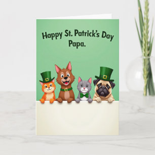 Tarjeta de oro falsa de amigos de animales festivo