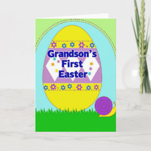 Tarjeta de oro falsa para el primer Pascua del nie