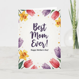 Tarjeta de oro falso ¡La mejor mamá del mundo!