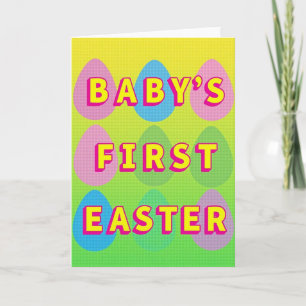 Tarjeta de oro falso para la primera Pascua del be