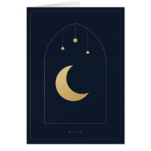 Tarjeta de oro Navy Arco de Luna Creciente