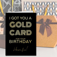 Tarjeta de oro para tarjeta de felicitación de Rel