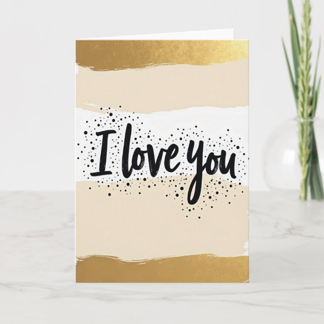 Tarjeta de oro y puntos 'Te amo' (Anverso)