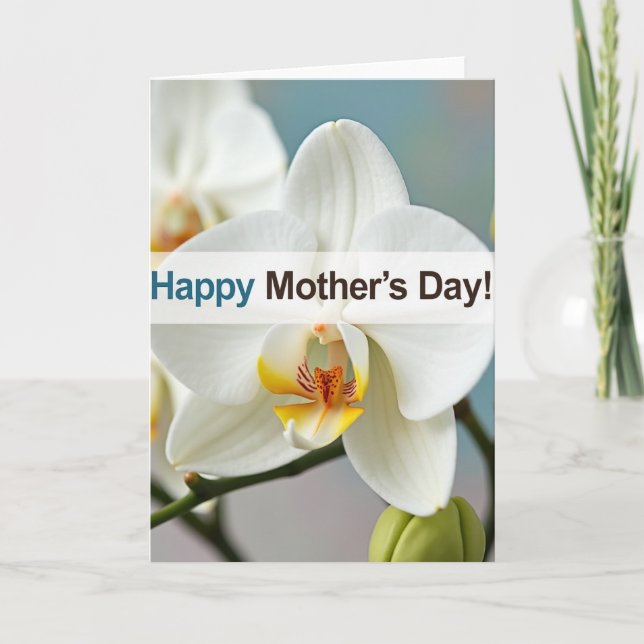 Tarjeta de orquídea con pancarta horizontal (Anverso)