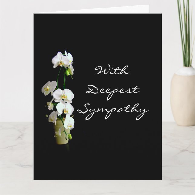 Tarjeta de Orquídeas Blancas para mayor simpatía (Anverso)