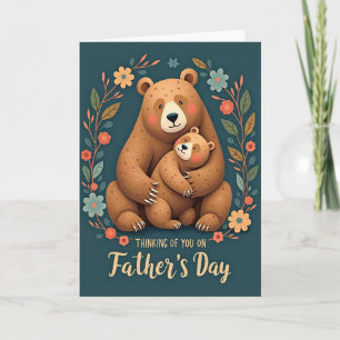 Tarjeta de ositos del Día del Padre dulce