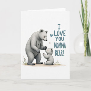 Tarjeta de oso a rayas te ama
