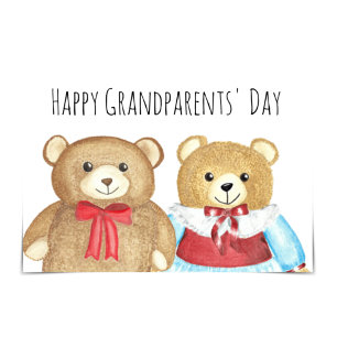 Tarjeta de Oso de Oma y Opa "Feliz Día de los Abue