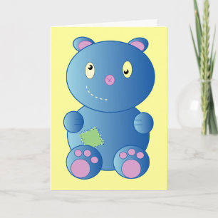 Tarjeta de oso de parche para recuperarse pronto