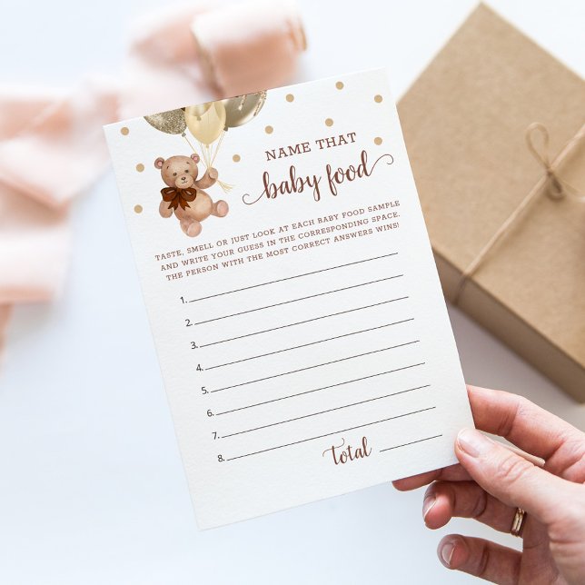 Tarjeta de oso de peluche para baby shower de comi (Subido por el creador)