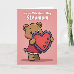 Tarjeta de oso del día de San Valentín para madras