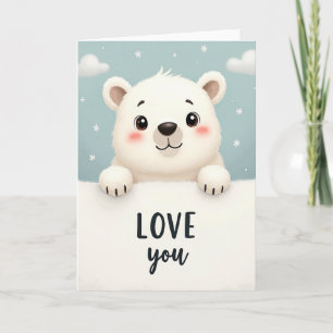 Tarjeta de oso polar Te Quiero