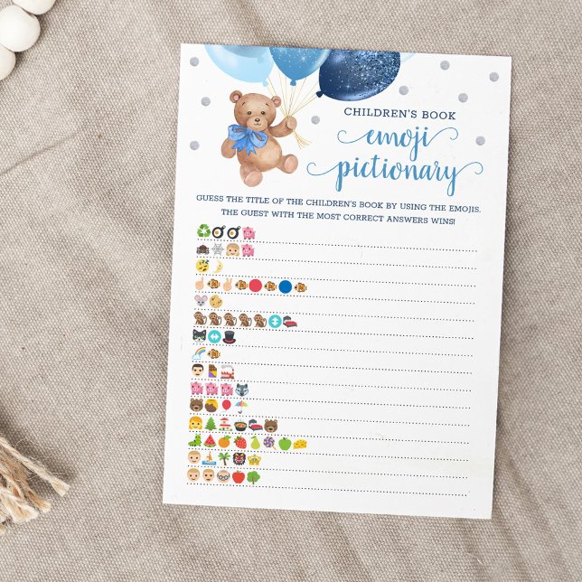 Tarjeta de Oso Teddy de Emoji de libros para niños (Subido por el creador)